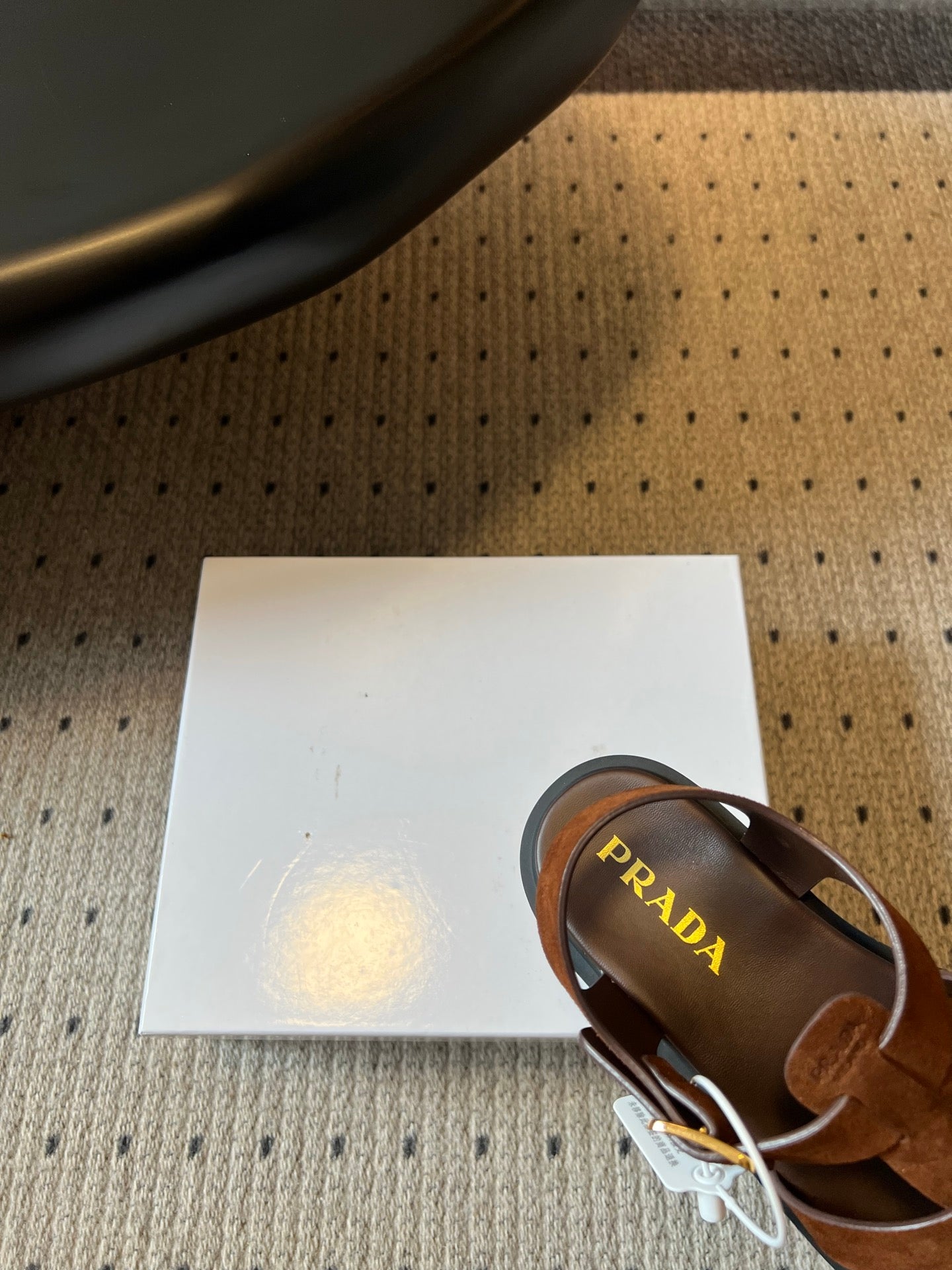 PRADA 26S ANKLE STRAP FISHERMAN SANDALS IN BROWN SUEDE