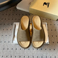 THE ROW 26S THONG SANDALS IN OLIVE GREEN SUEDE