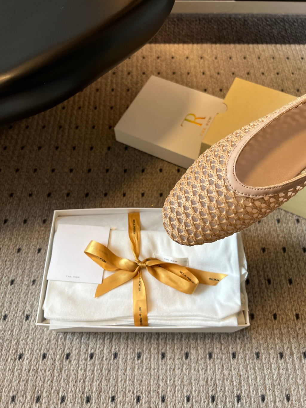 THE ROW 26S BALLET FLATS IN NUDE BEIGE MESH