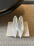 JIMMY CHOO 26S HIGH HEELS 60 MM IN WHITE MESH