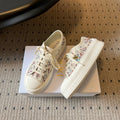 DIOR 26S LOW-TOP SNEAKER 50MM IN BEIGE EMBROIDERED CANVAS