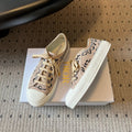 DIOR 26S LOW-TOP SNEAKER 35MM IN DARK BEIGE EMBROIDERED CANVAS