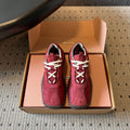 MIUMIU 26S SNEAKERS IN DARK RED SUEDE