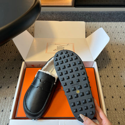 HM 26S DESTIN LOAFERS IN BLACK CALFSKIN