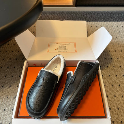 HM 26S DESTIN LOAFERS IN BLACK CALFSKIN