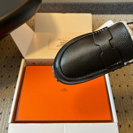HM 26S DESTIN LOAFERS IN BLACK CALFSKIN