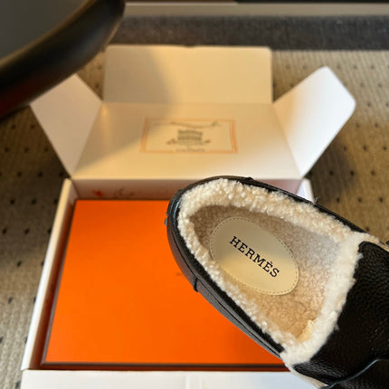 HM 26S DESTIN LOAFERS IN BLACK CALFSKIN