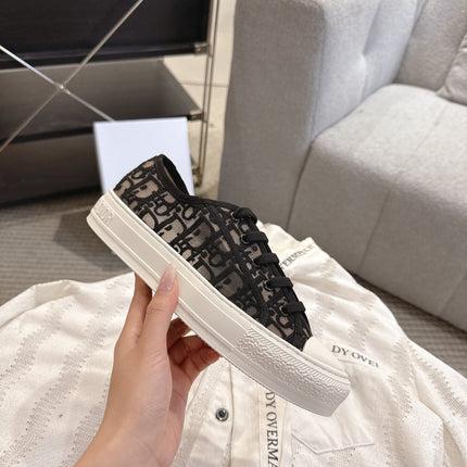 DIOR 26S SNEAKERS IN BLACK OBLIQUE EMBROIDERED MESH