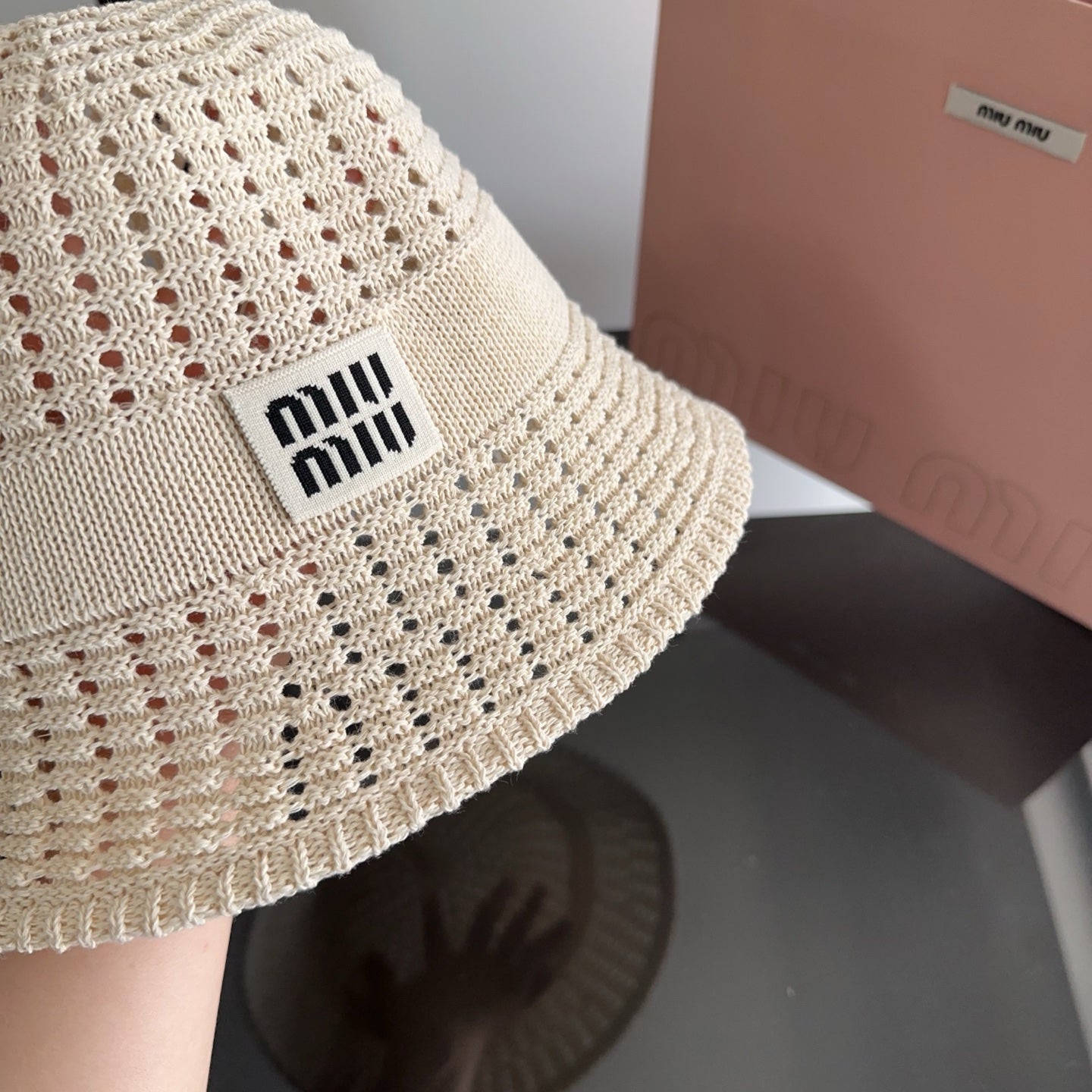 MIUMIU 26S CROCHET BUCKET HAT 339415