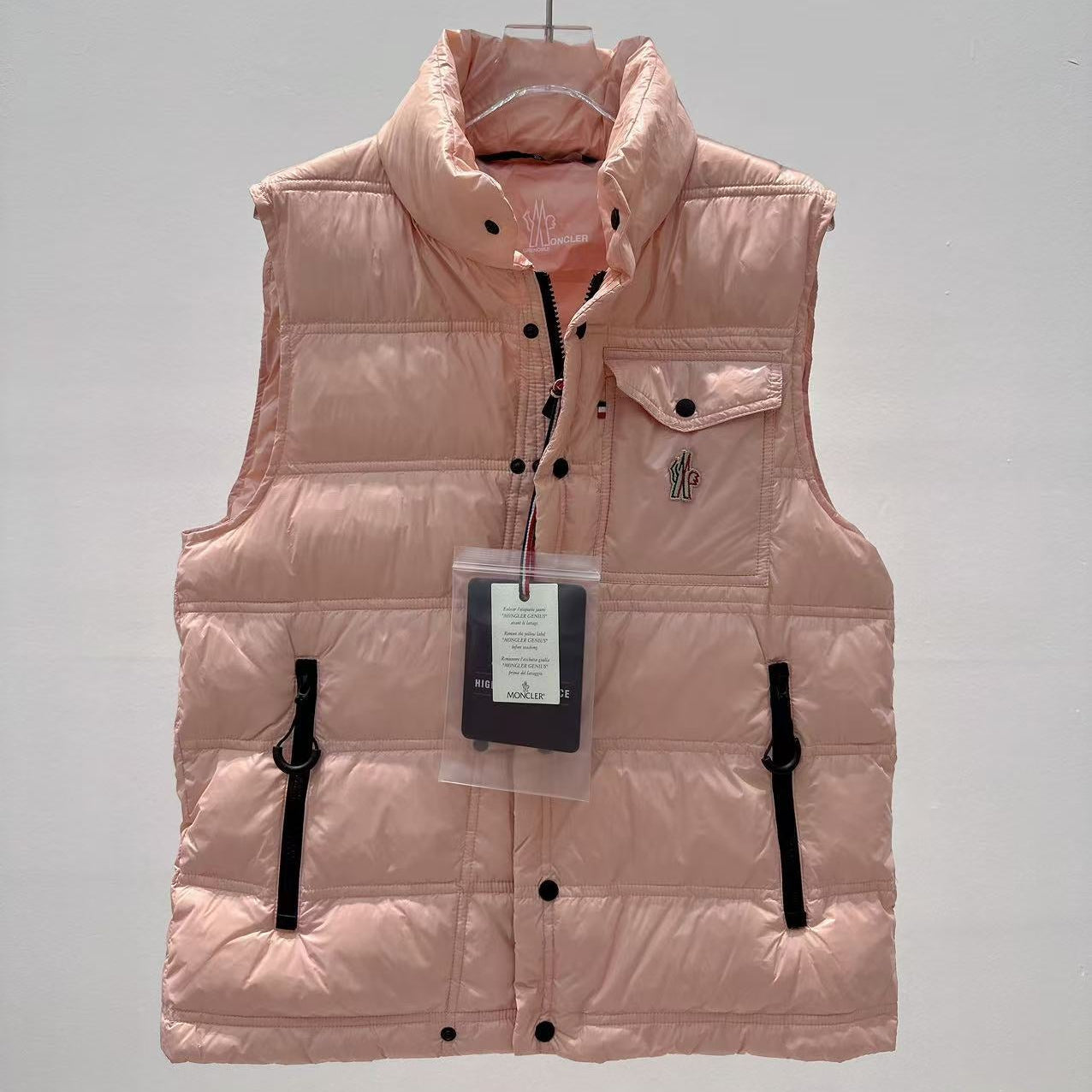 MONCLER 25S DOWN VEST IN PINK 033
