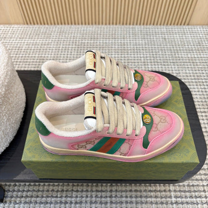 GUCCI 26S SNEAKERS IN PINK GRADIENT CANVAS