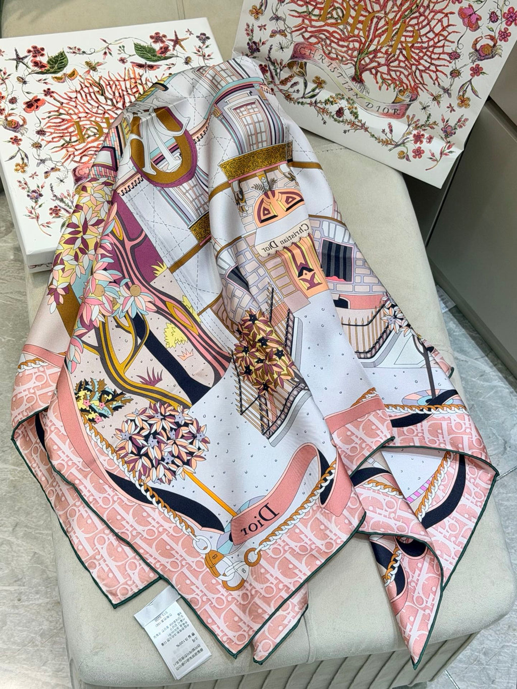 DIOR 26S SCARF 90CM IN SILK 311991