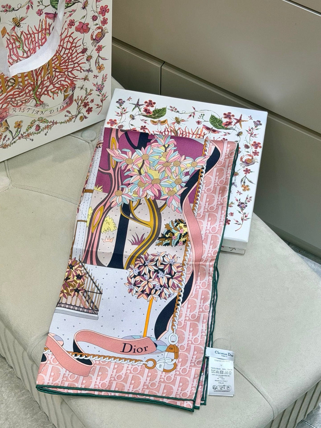 DIOR 26S SCARF 90CM IN SILK 311991