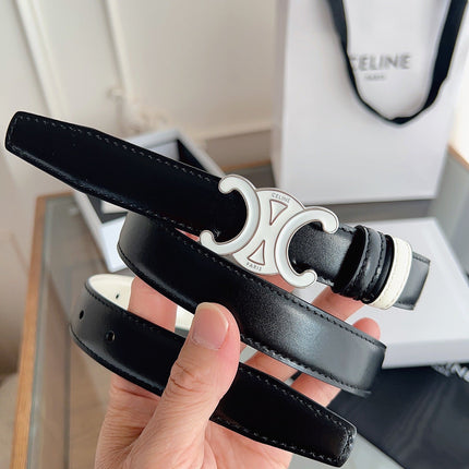 CELINE 26S REVERSIBLE BELT 25 MM IN BLACK AND WHITE CALFSKIN 669841
