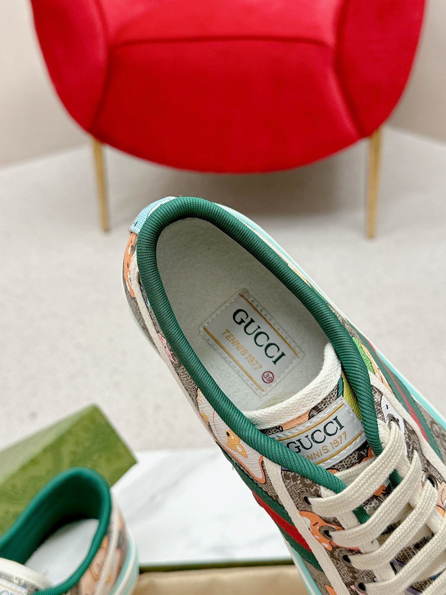 GUCCI 26S LOW TOP SNEAKERS IN MULTICOLOR CANVAS STYLE 24