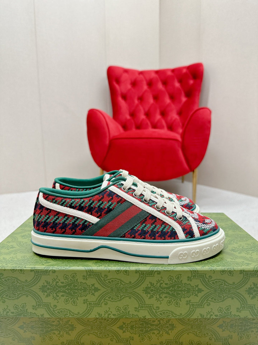 GUCCI 26S LOW TOP SNEAKERS IN MULTICOLOR CANVAS STYLE 21