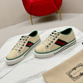 GUCCI 26S LOW TOP SNEAKERS IN LIGHT YELLOW CANVAS STYLE 14