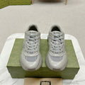 GG RIPPLE TRAINER LIGHT GRAY LAMBSKIN