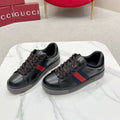 GUCCI 26S LOW TOP SNEAKERS IN BLACK CALFSKIN STYLE 03
