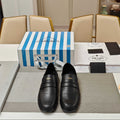 PRADA 26S LOAFERS 20MM IN BLACK CALFSKIN