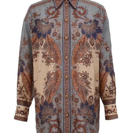 ZIMMERMANN 26S LONG-SLEEVE SHIRT & MAXI SKIRT SET 235