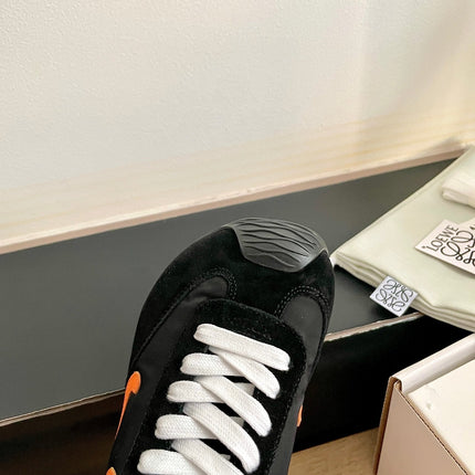 LOEWE 26S BALLET RUNNER 2.0 IN BLACK SUEDE AND NYLON