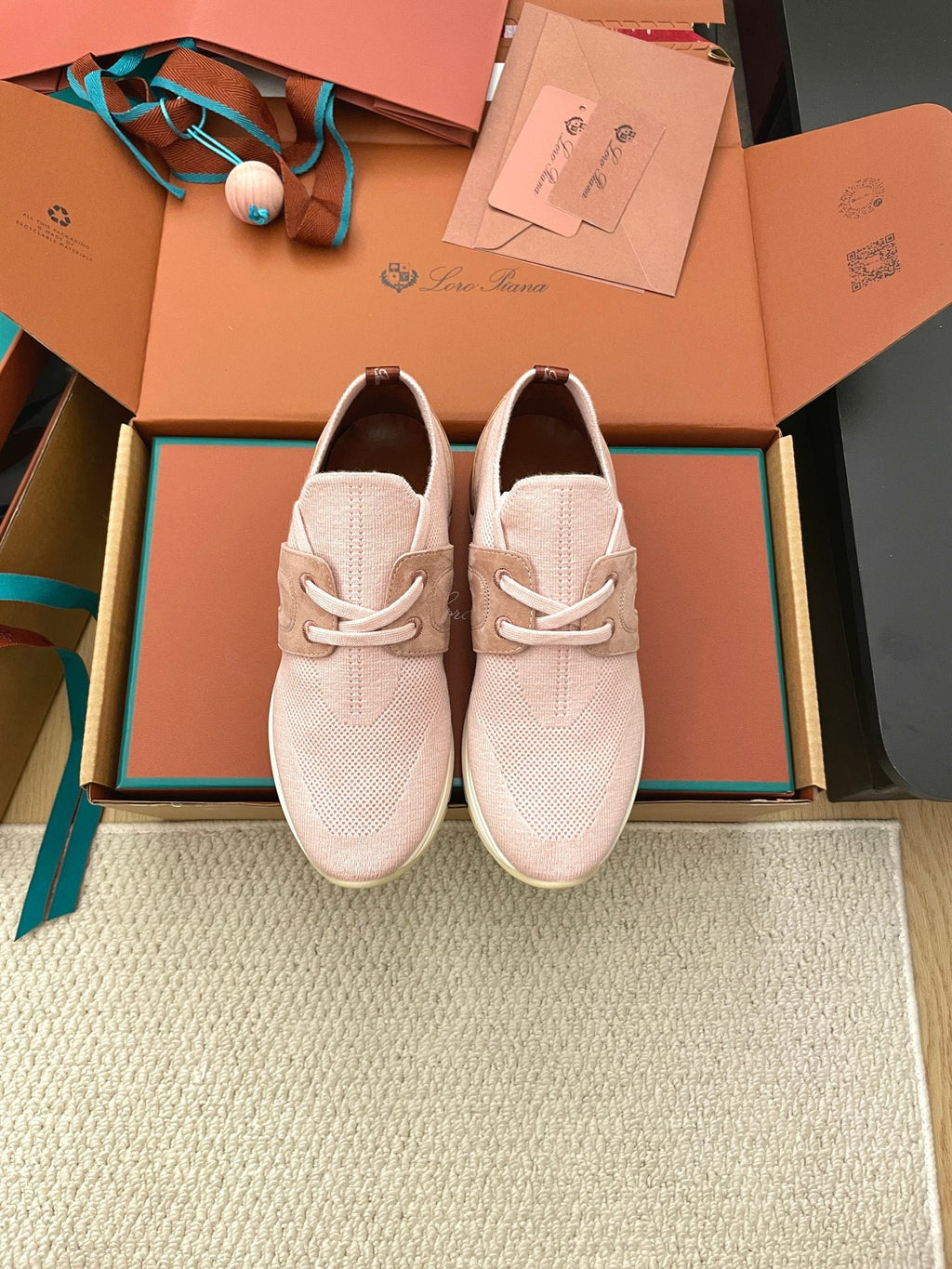 LP 26S BASIC 360 FLEXY WALK SNEAKER IN PINK FABRICS AND CALFSKIN