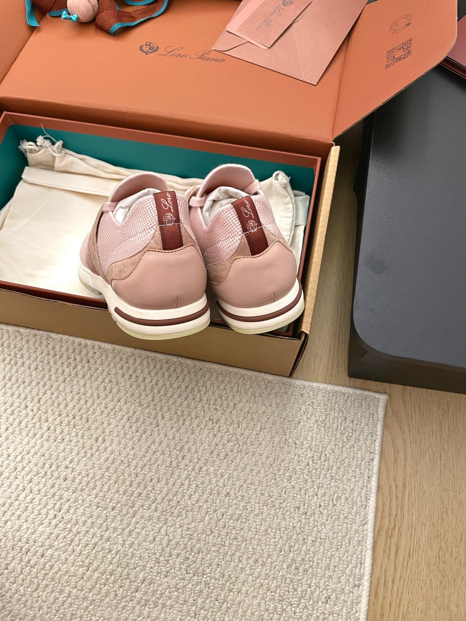 LP 26S BASIC 360 FLEXY WALK SNEAKER IN PINK FABRICS AND CALFSKIN