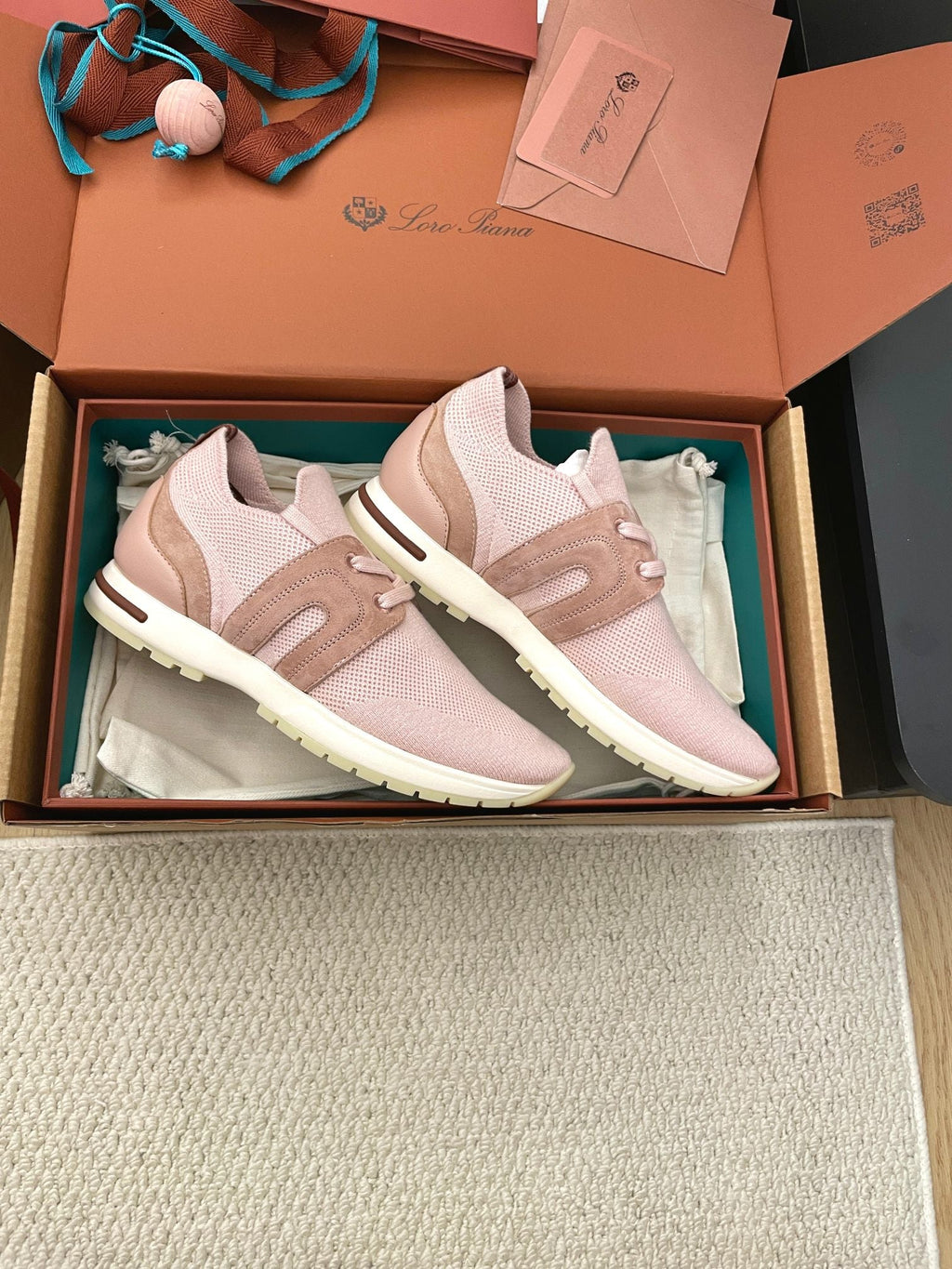 LP 26S BASIC 360 FLEXY WALK SNEAKER IN PINK FABRICS AND CALFSKIN