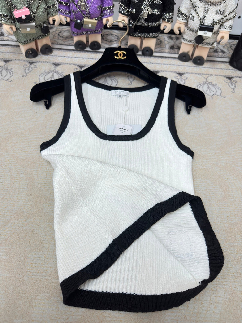 Chanel Tank Top White Wool 232743