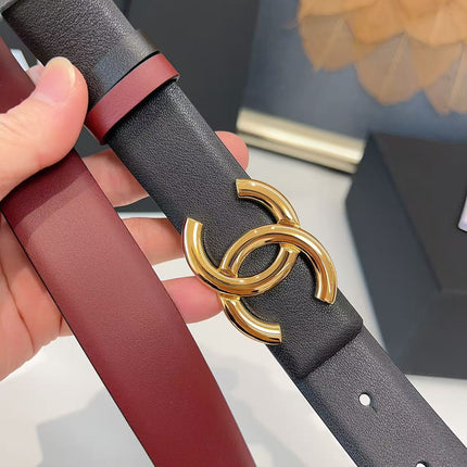CHANEL 26S BELT 30 MM IN BLACK CALFSKIN 658697