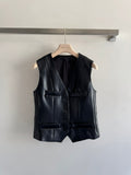 MIUMIU LEATHER VEST STYLE 728