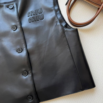 MIUMIU LEATHER VEST STYLE 726