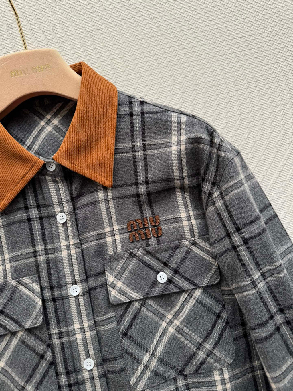 MIUMIU PLAID SHIRT STYLE 730