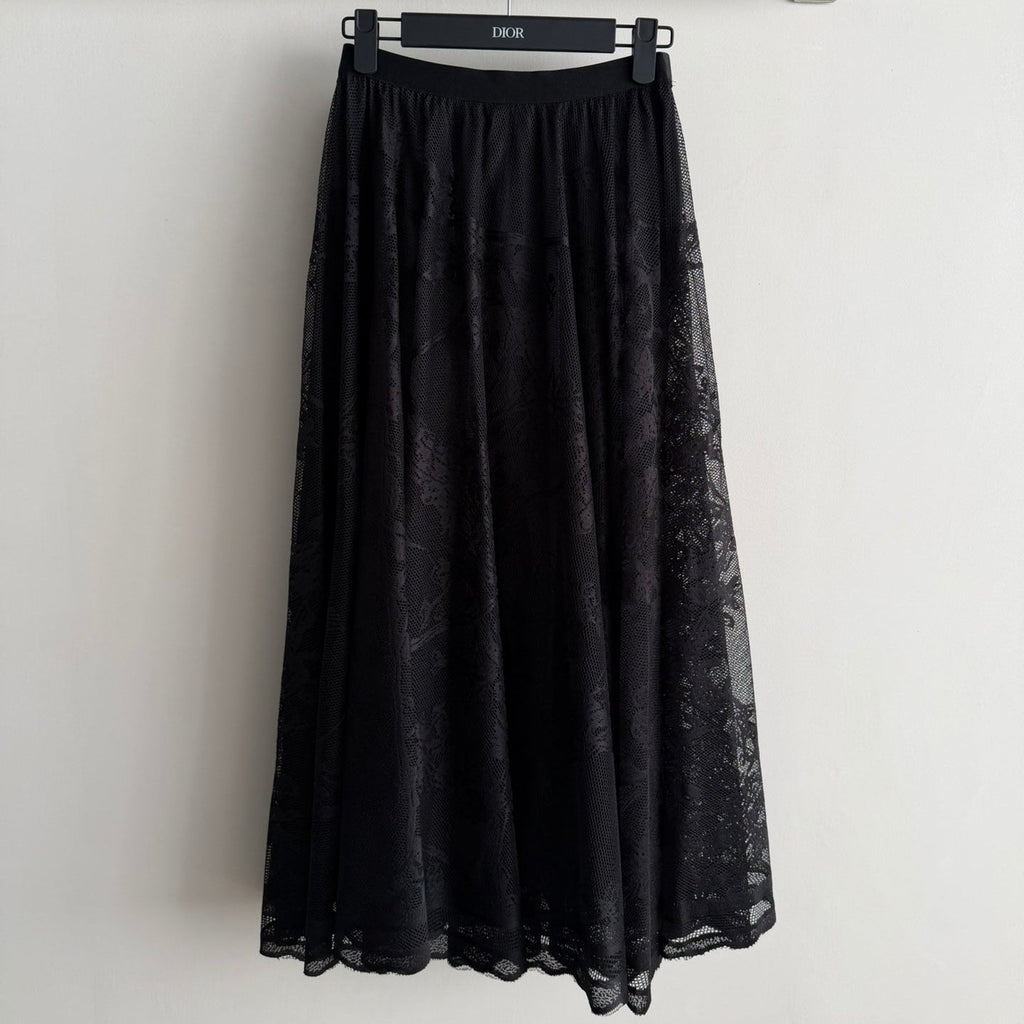 DIOR 26S LACE MESH SKIRT 1095