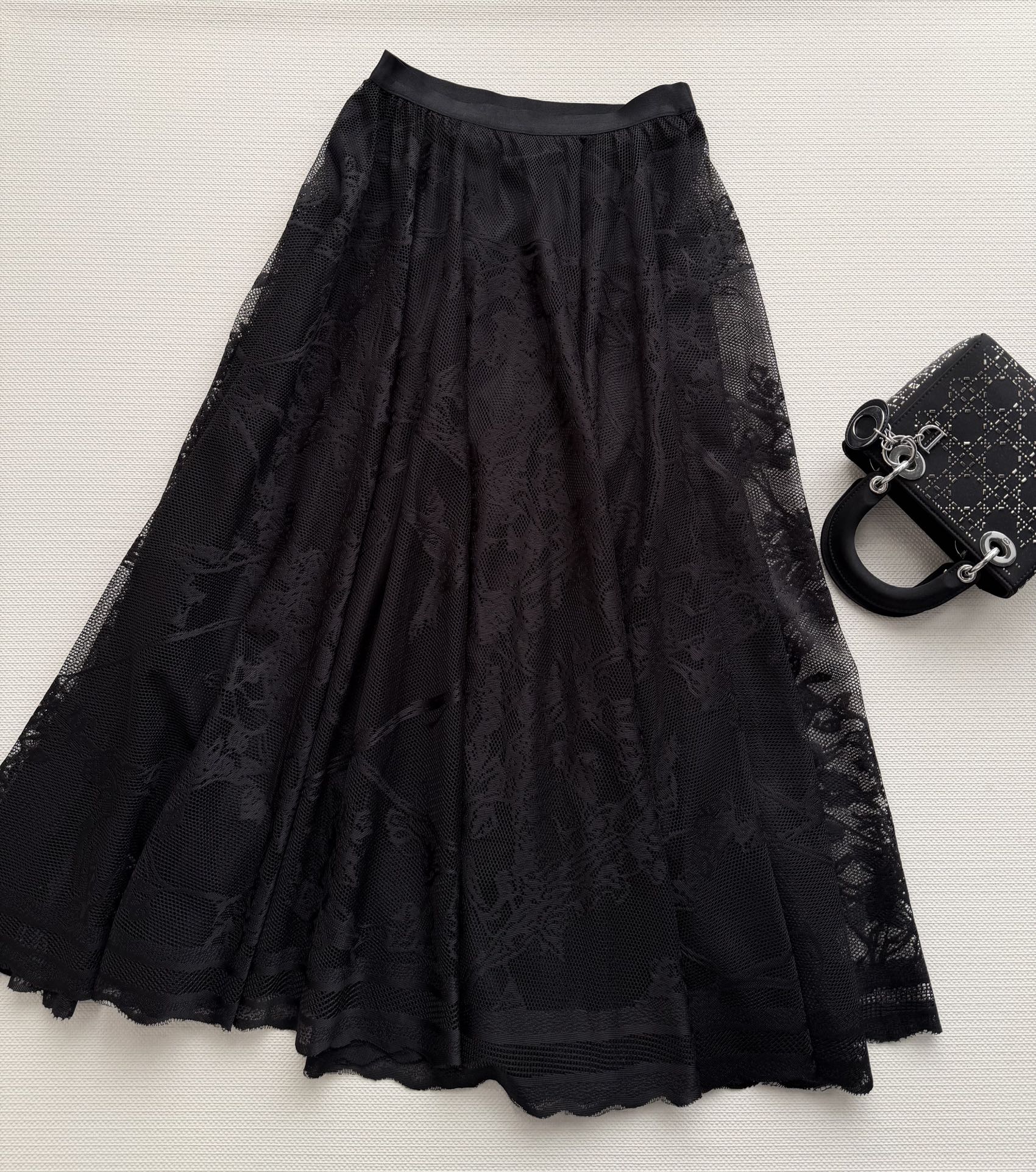 DIOR 26S LACE MESH SKIRT 1095