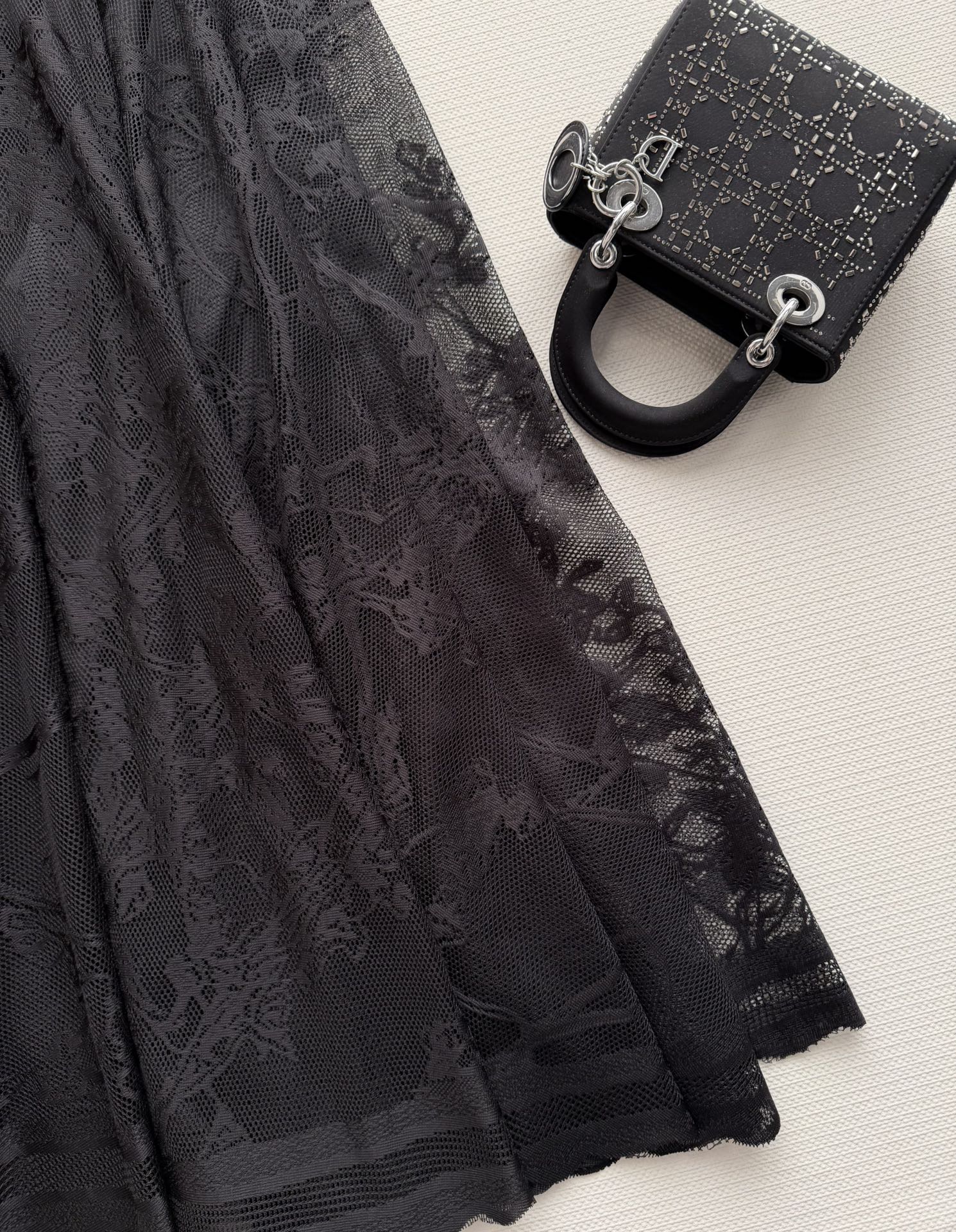 DIOR 26S LACE MESH SKIRT 1095