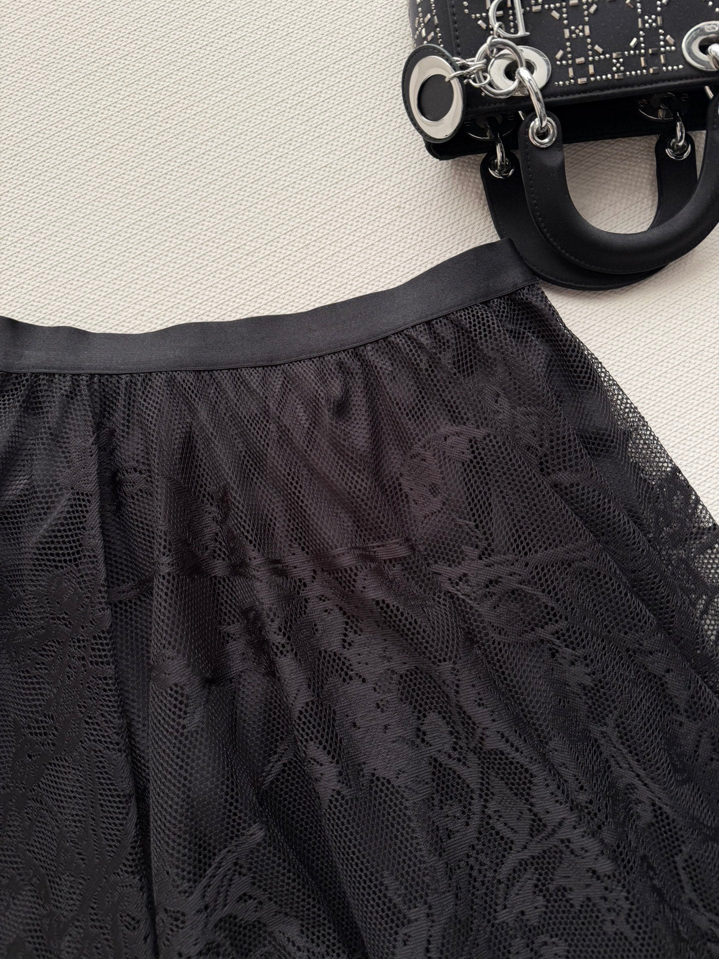 DIOR 26S LACE MESH SKIRT 1095