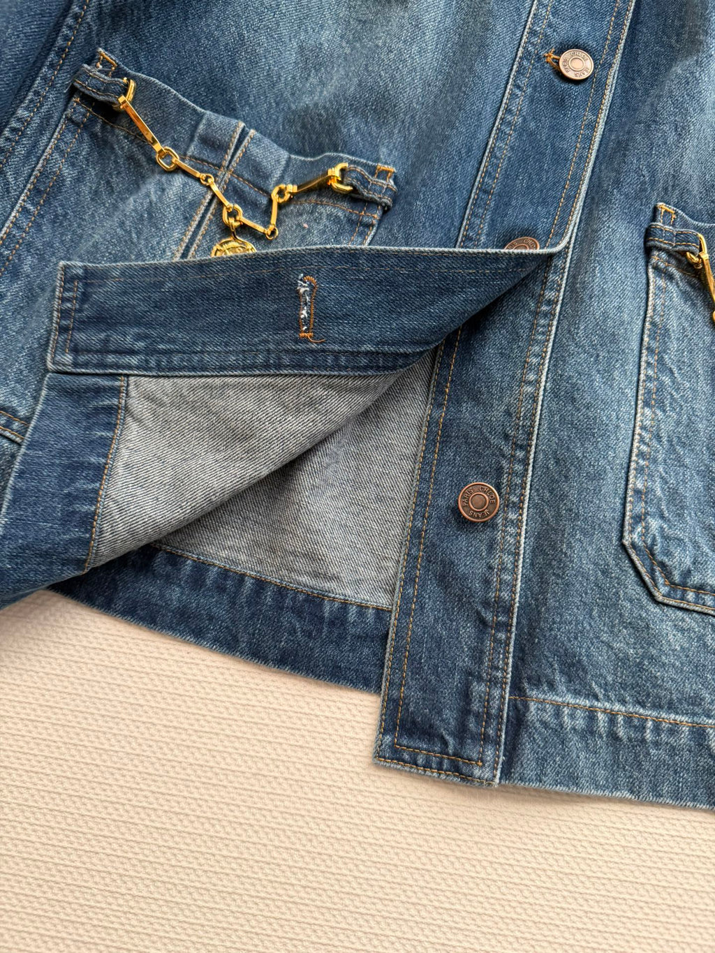 CHLOE JACKET PUFFED SLEEVES IN DENIM