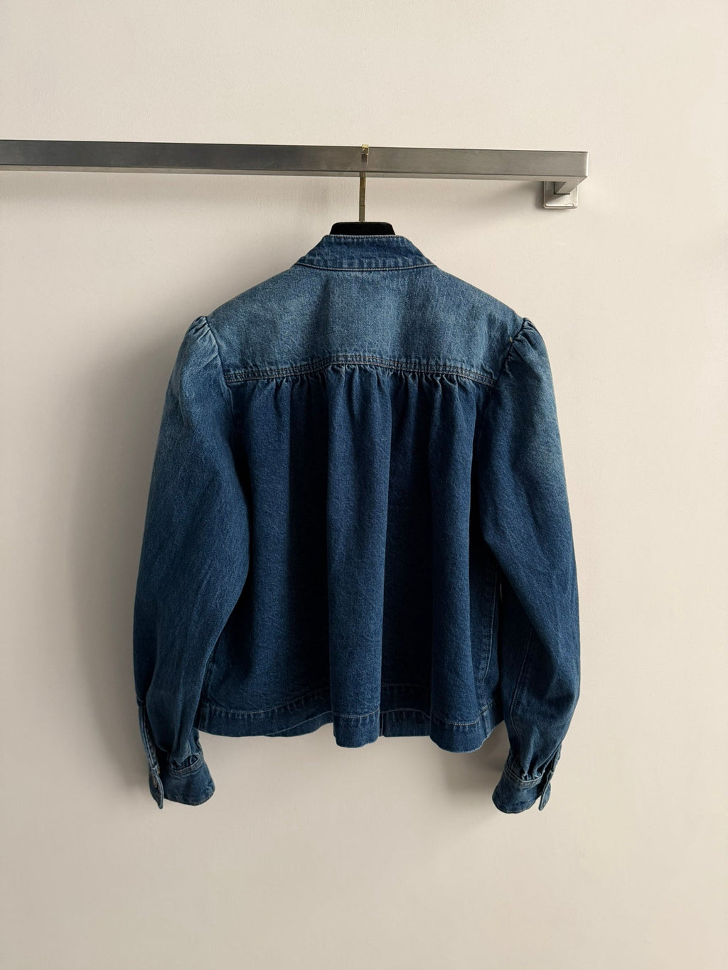 CHLOE JACKET PUFFED SLEEVES IN DENIM