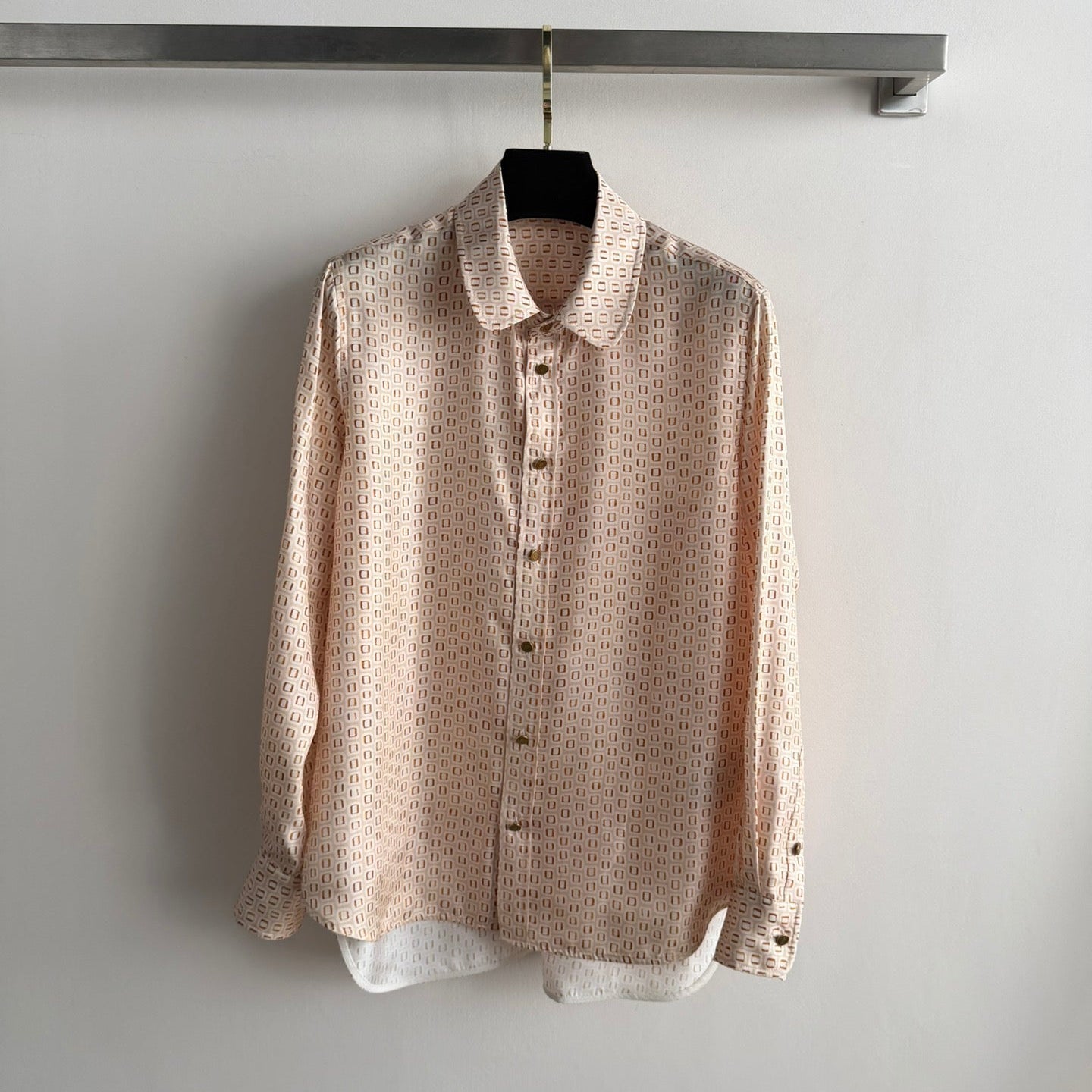 LORO PIANA 26S LONG SLEEVE SILK SHIRT 821