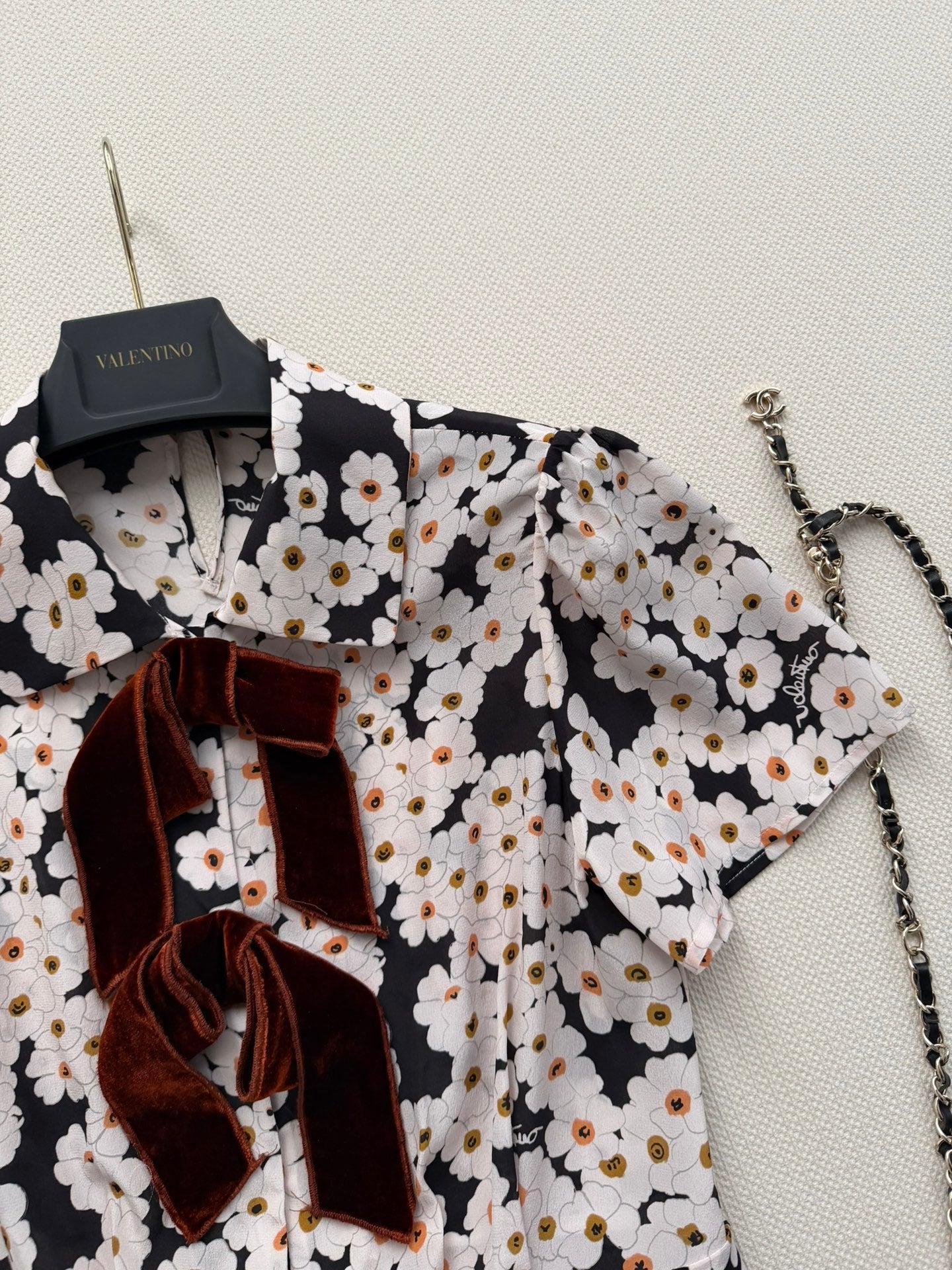 VALENTINO 26S PRINTED SILK DRESS 214
