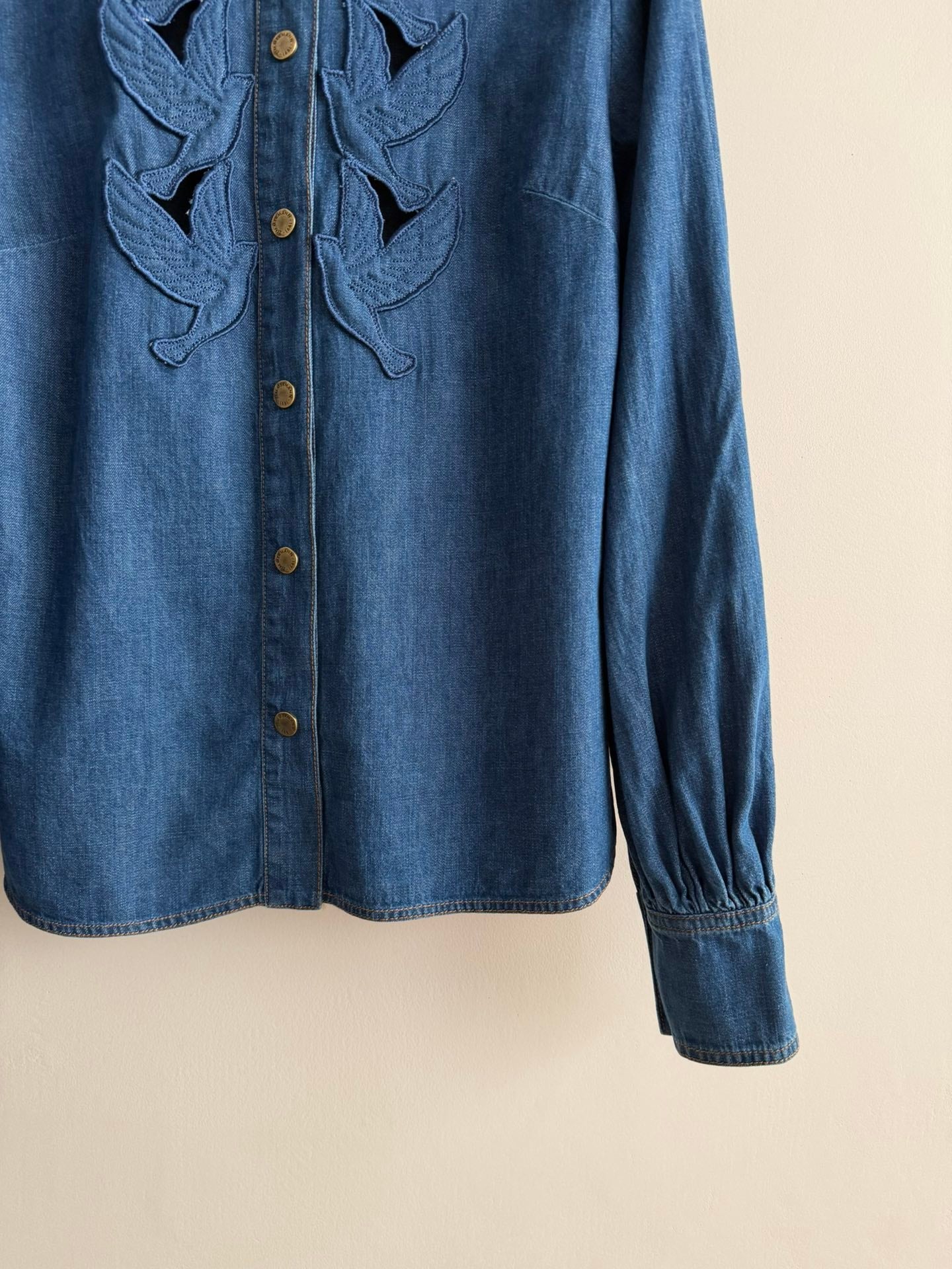 ZIMMERMANN 26S EMBROIDERED DENIM SHIRT STYLE 135