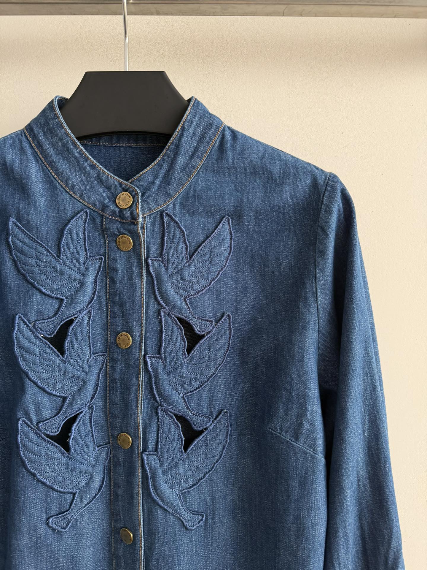 ZIMMERMANN 26S EMBROIDERED DENIM SHIRT STYLE 135