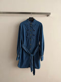 ZIMMERMANN 26S EMBROIDERED DENIM DRESS STYLE 134