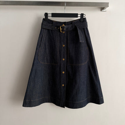 MONCLER 26S DENIM MIDI SKIRT 650