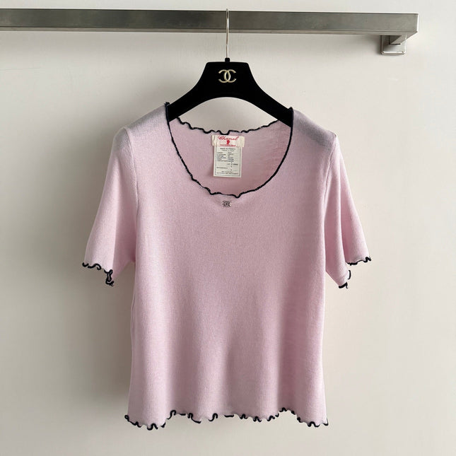 CHANEL 26S SHORT-SLEEVED KNIT SHIRT STYLE 1188