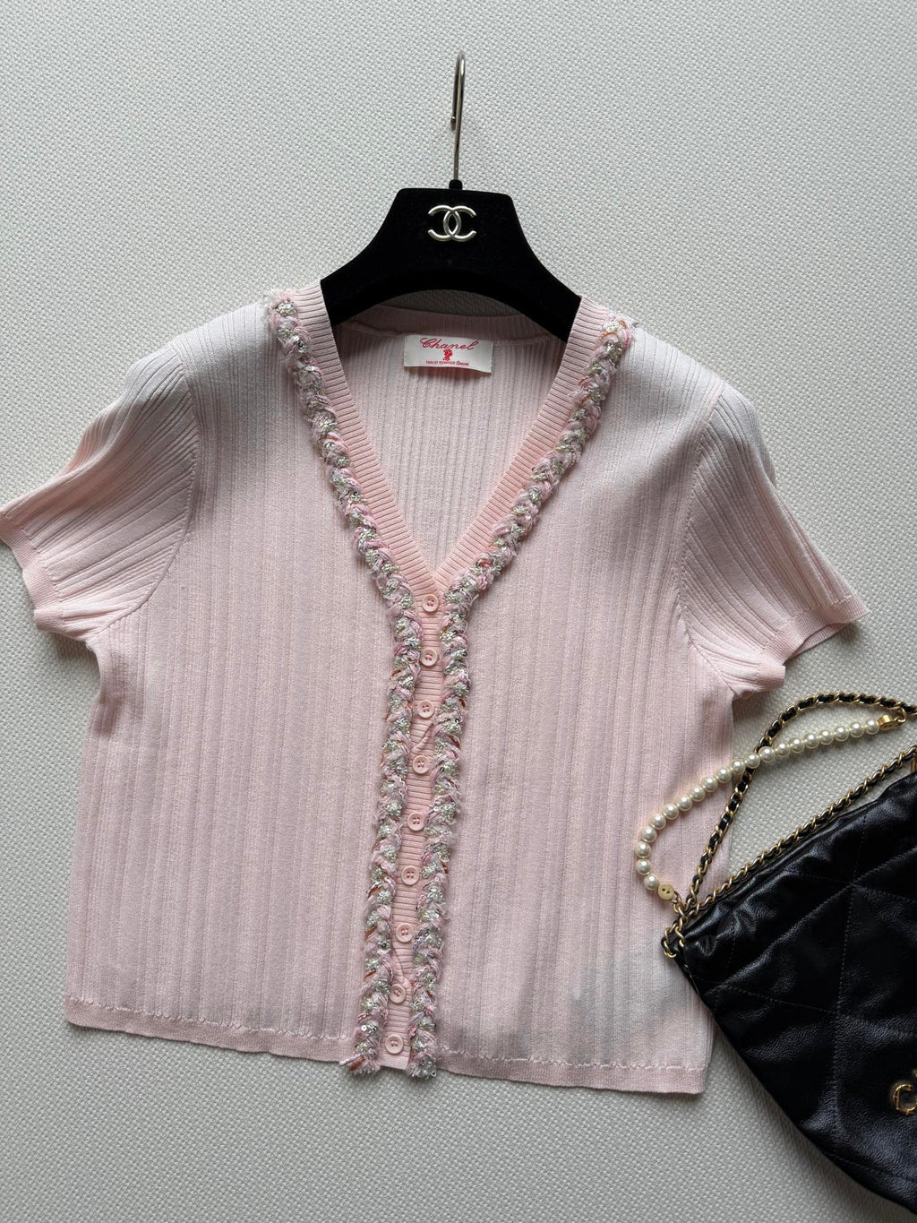 CHANEL 26S SHORT-SLEEVED KNIT SHIRT STYLE 1173