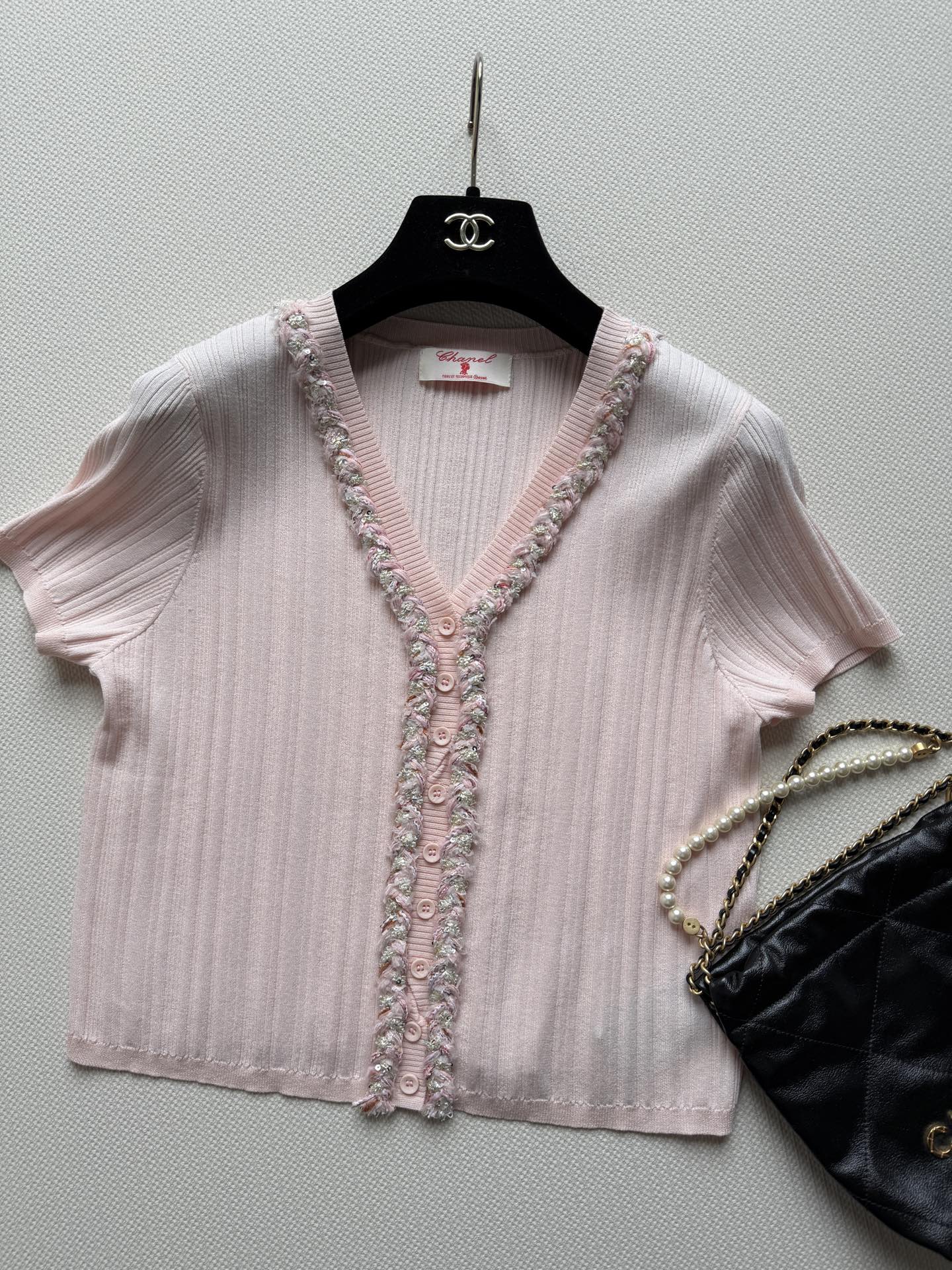 CHANEL 26S SHORT-SLEEVED KNIT SHIRT STYLE 1173