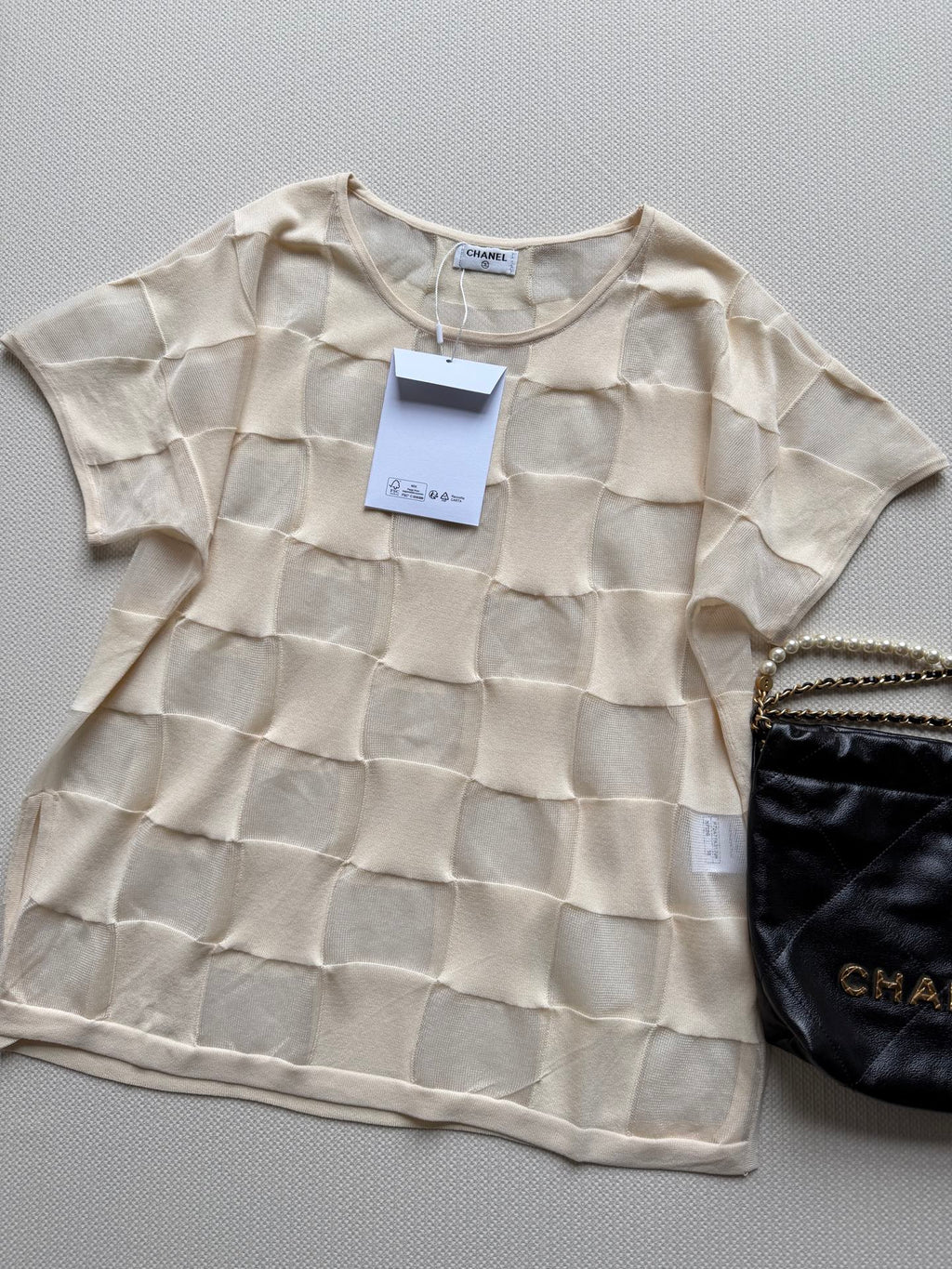 CHANEL 26S PLAID SHORT-SLEEVE SHIRT STYLE 1161